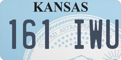 KS license plate 161IWU