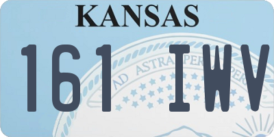 KS license plate 161IWV