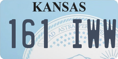 KS license plate 161IWW