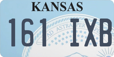 KS license plate 161IXB