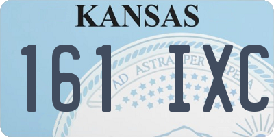 KS license plate 161IXC