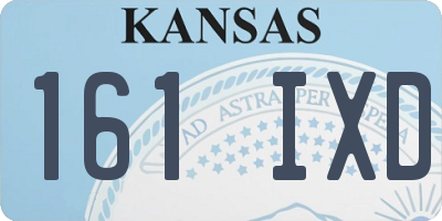 KS license plate 161IXD