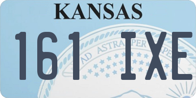 KS license plate 161IXE