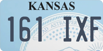 KS license plate 161IXF