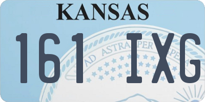 KS license plate 161IXG