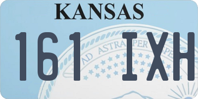 KS license plate 161IXH