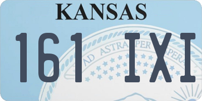 KS license plate 161IXI