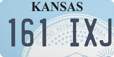 KS license plate 161IXJ
