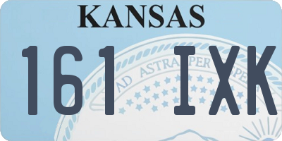 KS license plate 161IXK