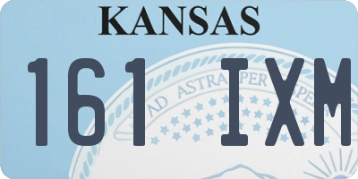 KS license plate 161IXM