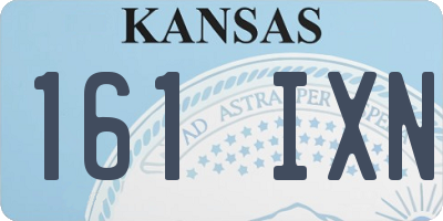 KS license plate 161IXN
