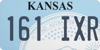 KS license plate 161IXR