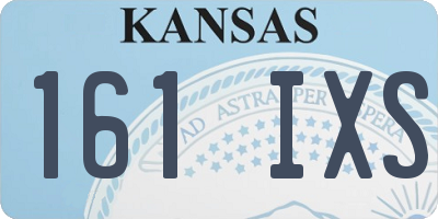 KS license plate 161IXS