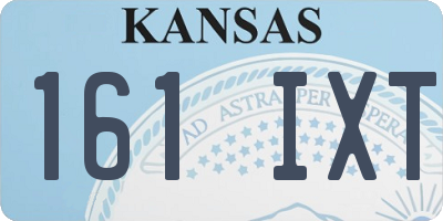 KS license plate 161IXT