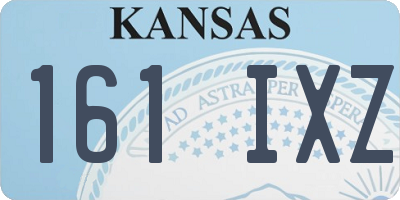 KS license plate 161IXZ