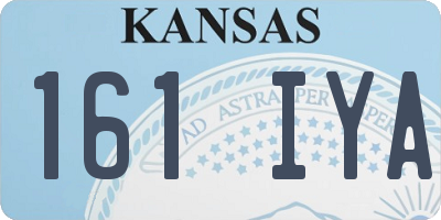 KS license plate 161IYA