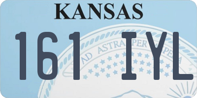 KS license plate 161IYL