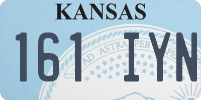 KS license plate 161IYN