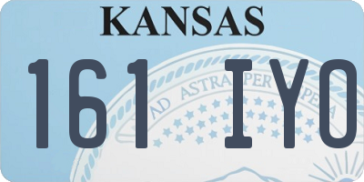 KS license plate 161IYO