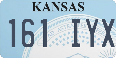 KS license plate 161IYX
