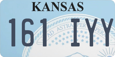 KS license plate 161IYY