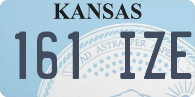 KS license plate 161IZE