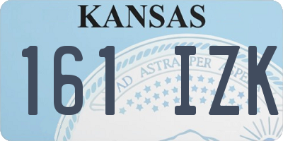 KS license plate 161IZK