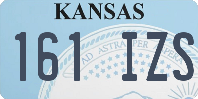 KS license plate 161IZS