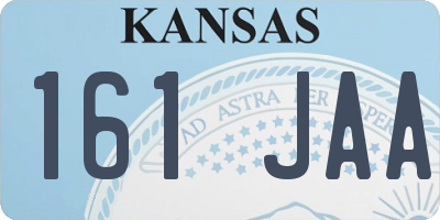 KS license plate 161JAA