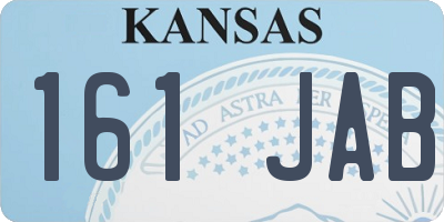 KS license plate 161JAB