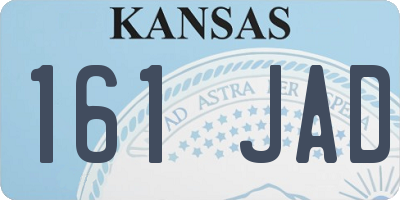 KS license plate 161JAD