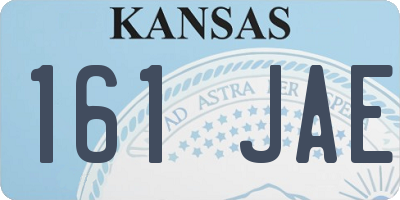 KS license plate 161JAE