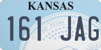 KS license plate 161JAG