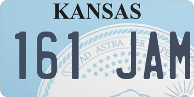 KS license plate 161JAM