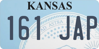 KS license plate 161JAP