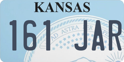 KS license plate 161JAR