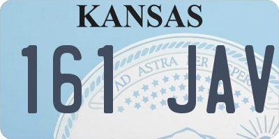 KS license plate 161JAV