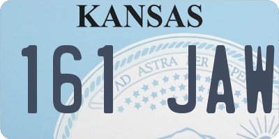 KS license plate 161JAW