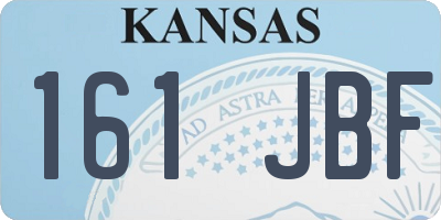 KS license plate 161JBF