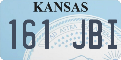 KS license plate 161JBI