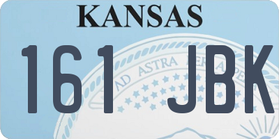 KS license plate 161JBK