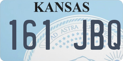 KS license plate 161JBQ