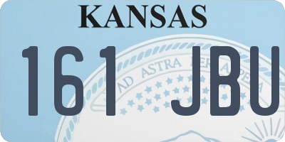 KS license plate 161JBU