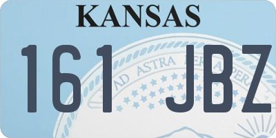 KS license plate 161JBZ