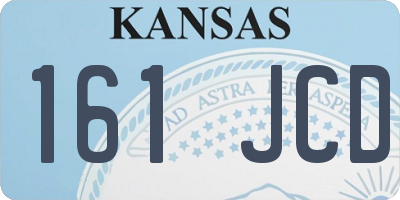 KS license plate 161JCD
