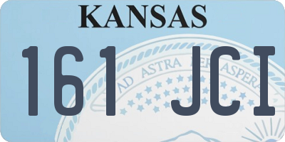 KS license plate 161JCI