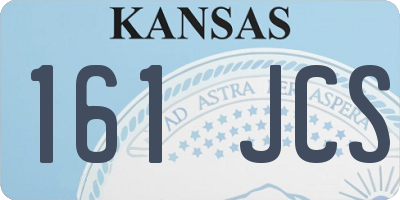 KS license plate 161JCS