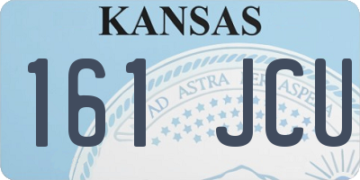 KS license plate 161JCU
