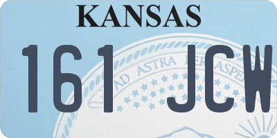 KS license plate 161JCW