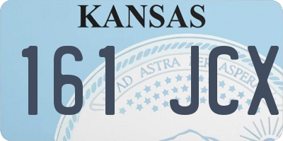 KS license plate 161JCX